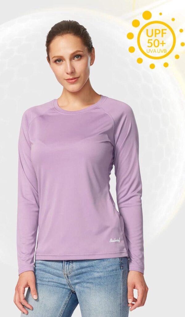 BALEAF Women's UPF 50+ Sun Shirts Long Sleeve UV Protection Rash Guard Lightweight Quick Dry SPF Hiking Tops Outdoor - Image 2