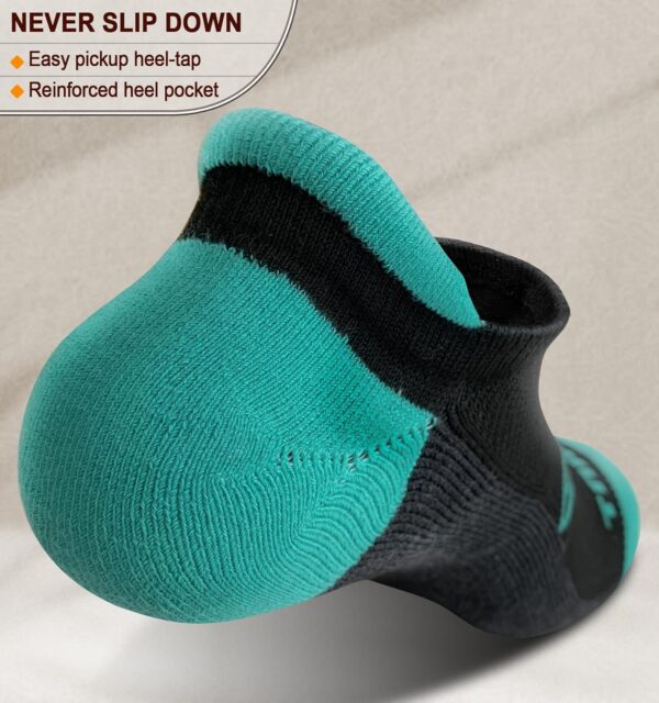 BULLIANT Socks For Women 2/6Pairs-Womens Athletic Ankle Socks No Show Cushioned for Walking Running-Compression Arch Support - Image 5