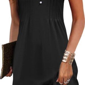 Beach Dresses for Women 2024 Vacation Swim Cover up V-Neck Summer Dress Button Down Sleeveless Boho Floral Sundress