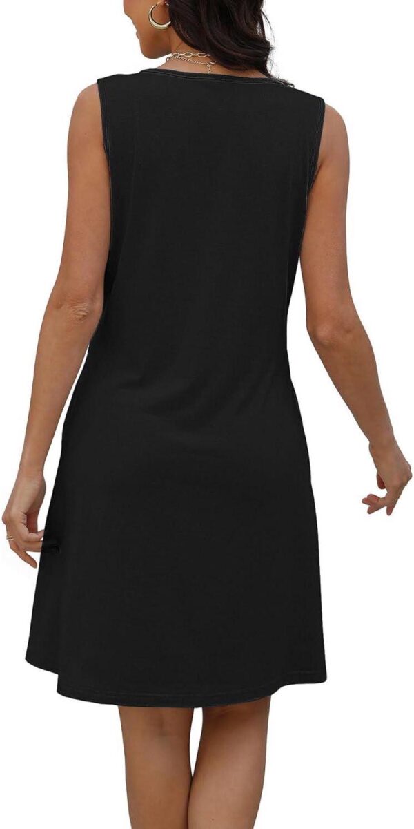 Beach Dresses for Women 2024 Vacation Swim Cover up V-Neck Summer Dress Button Down Sleeveless Boho Floral Sundress - Image 7