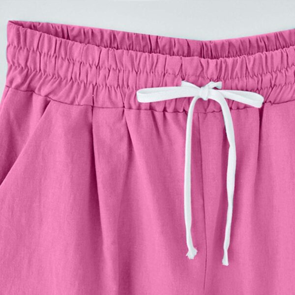 Bermuda Shorts for Women Trendy Summer 2024 Beach Drawstring Knee Length Shorts Loose Fit Resort Wear Fashion Clothes - Image 6