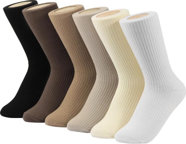BomKinta Crew Socks for Women - Thin Solid Cotton Socks - Casual Cute Above Ankle Socks - Image 2