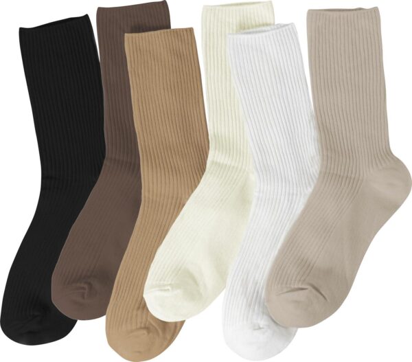 BomKinta Crew Socks for Women - Thin Solid Cotton Socks - Casual Cute Above Ankle Socks