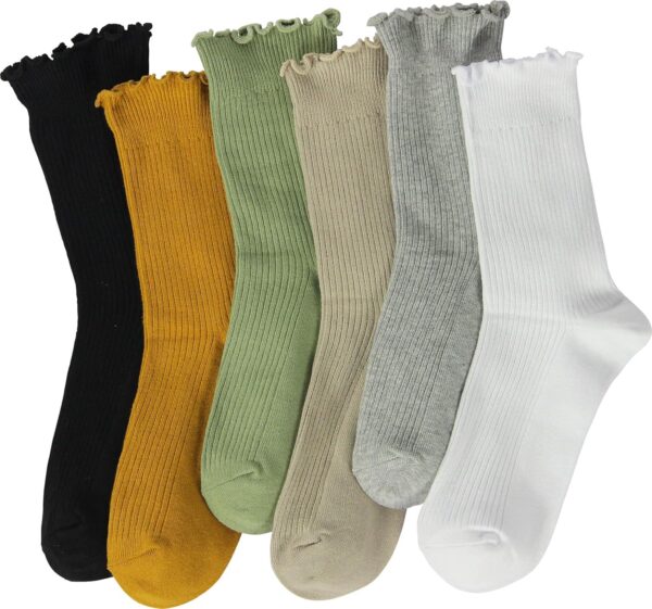 BomKinta Ruffle Socks Women - Turn-Cuff Frilly Sock - Lightweight Cotton Socks - Image 5