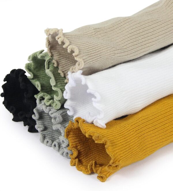 BomKinta Ruffle Socks Women - Turn-Cuff Frilly Sock - Lightweight Cotton Socks - Image 3
