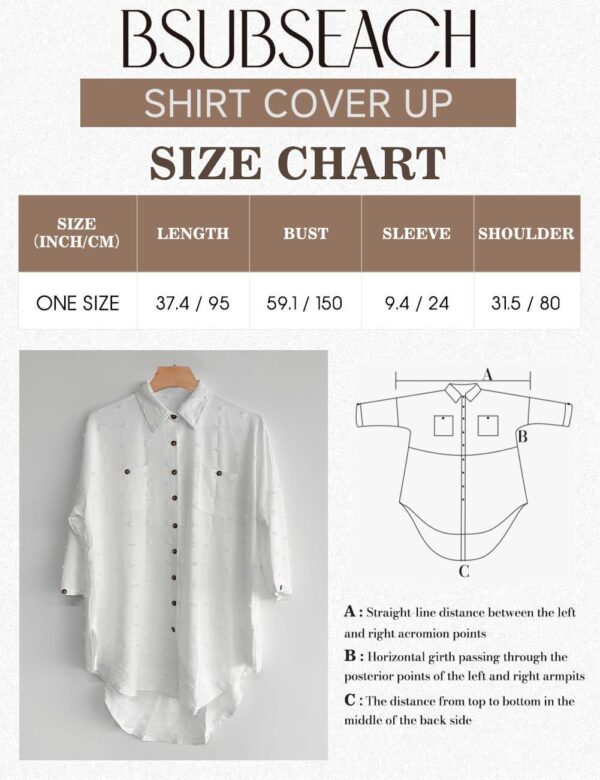 Bsubseach Women Swimsuit Coverup Blouse Button Down Shirt Dresses Swiss Dot Tops - Image 5