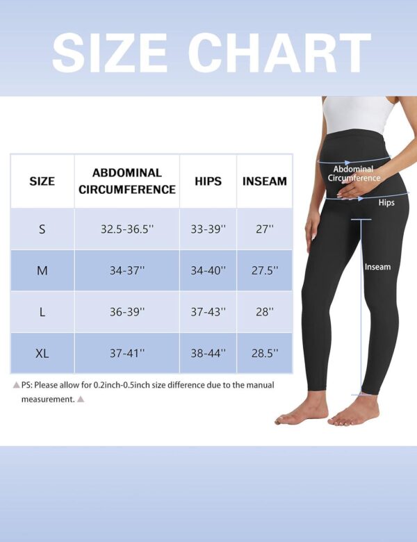 Buttergene Women's Maternity Leggings over The Belly Pregnancy Active Wear Workout Yoga Tights Pants - Image 5
