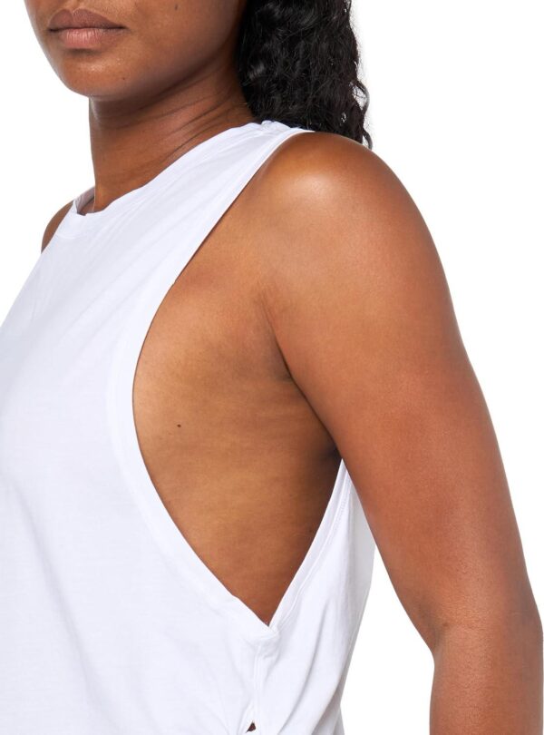 CRZ YOGA Pima Cotton Cropped Tank Tops for Women - Sleeveless Sports Shirts Athletic Yoga Running Gym Workout Crop Tops - Image 3