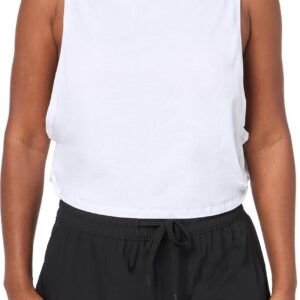 CRZ YOGA Pima Cotton Cropped Tank Tops for Women - Sleeveless Sports Shirts Athletic Yoga Running Gym Workout Crop Tops