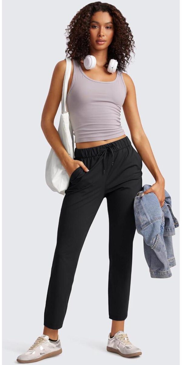 CRZ YOGA Womens 4-Way Stretch Ankle Golf Pants - 7/8 Dress Work Pants Pockets Athletic Travel Casual Lounge Workout - Image 3