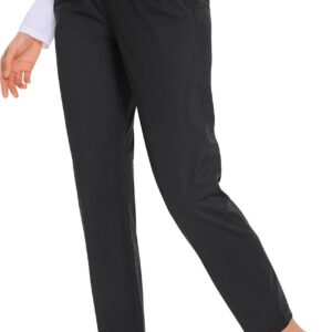 CRZ YOGA Womens 4-Way Stretch Ankle Golf Pants - 7/8 Dress Work Pants Pockets Athletic Travel Casual Lounge Workout