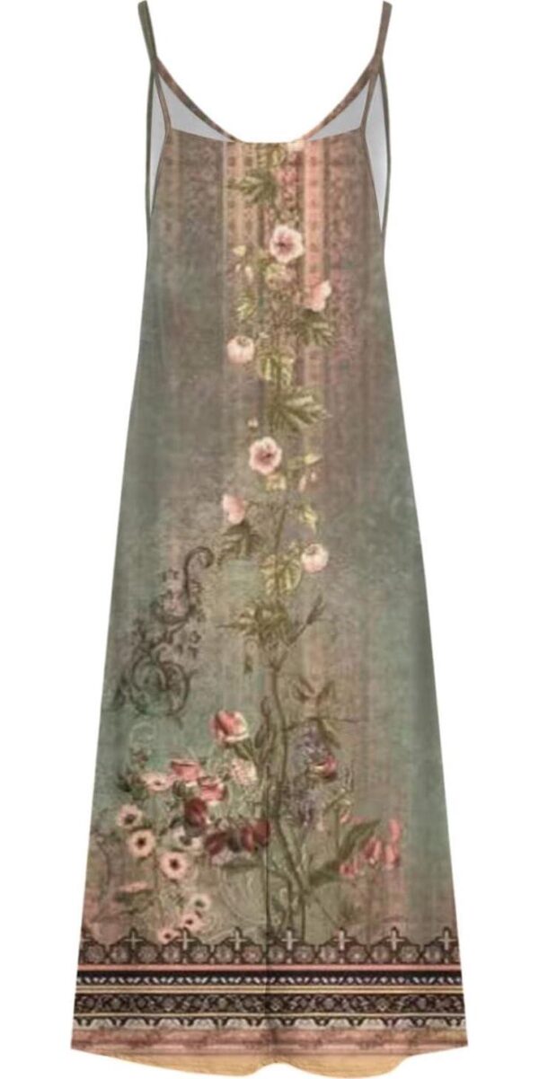 Ceboyel Women Floral Spaghetti Strap Sundress Casual Summer Long Maxi Dress Vneck Sexy Boho Dresses Trendy Beach Clothes 2024 - Image 5