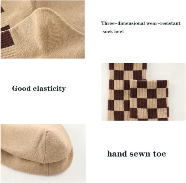 Checkered Socks, Fashion Socks for Women, Checkered Socks Women, Cotton Funny Crew Socks Fun Cozy Cute for Women Gifts. - Image 7