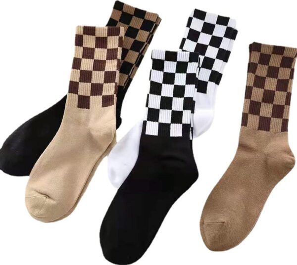 Checkered Socks, Fashion Socks for Women, Checkered Socks Women, Cotton Funny Crew Socks Fun Cozy Cute for Women Gifts.