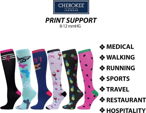 Cherokee Printsupport Women 12 mmHg Support Socks - Image 3
