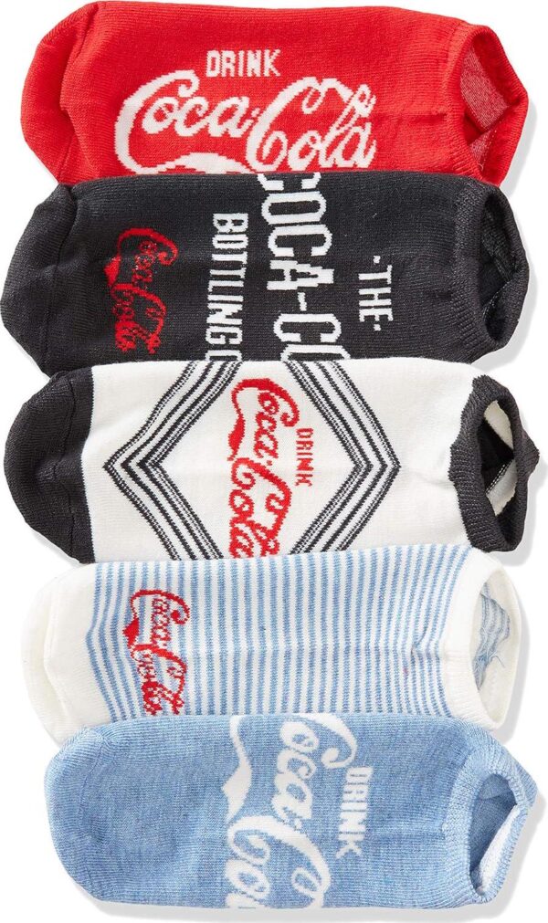 Coca-Cola womens 5 Pack No Show Casual Sock - Image 2