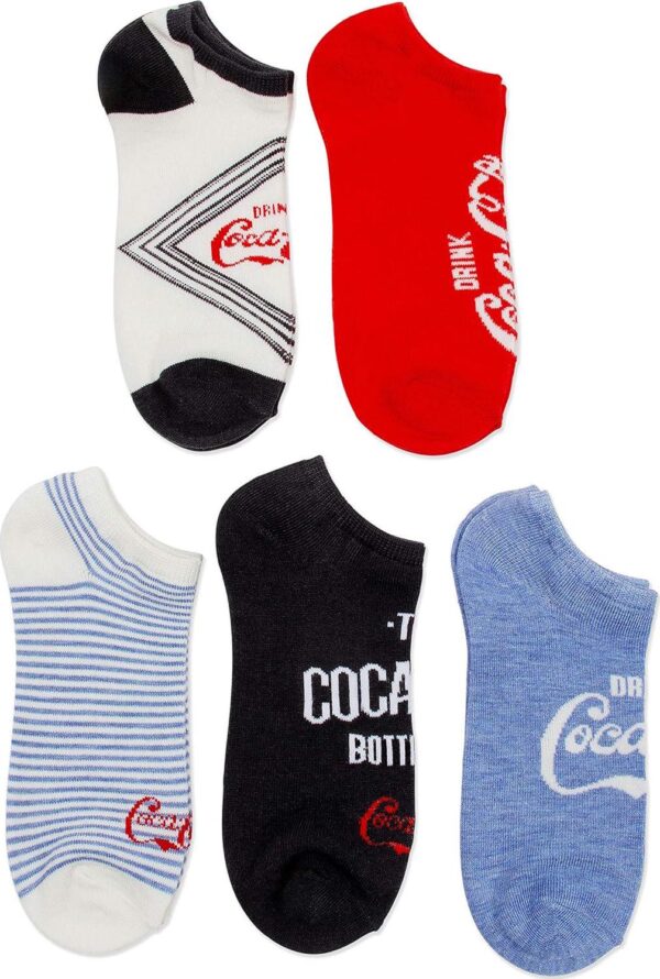 Coca-Cola womens 5 Pack No Show Casual Sock