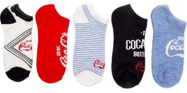 Coca-Cola womens 5 Pack No Show Casual Sock - Image 3