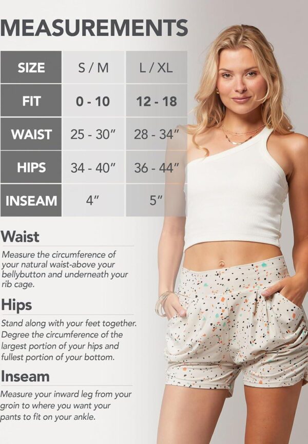 Conceited Ultra Soft High Waisted Harem Shorts for Women with Pockets - Flowy 4  Inseam - Image 3