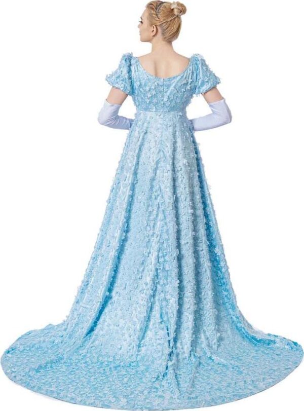 Daphne Dress Regency Dress Women's Blue Lace Dress - Image 5