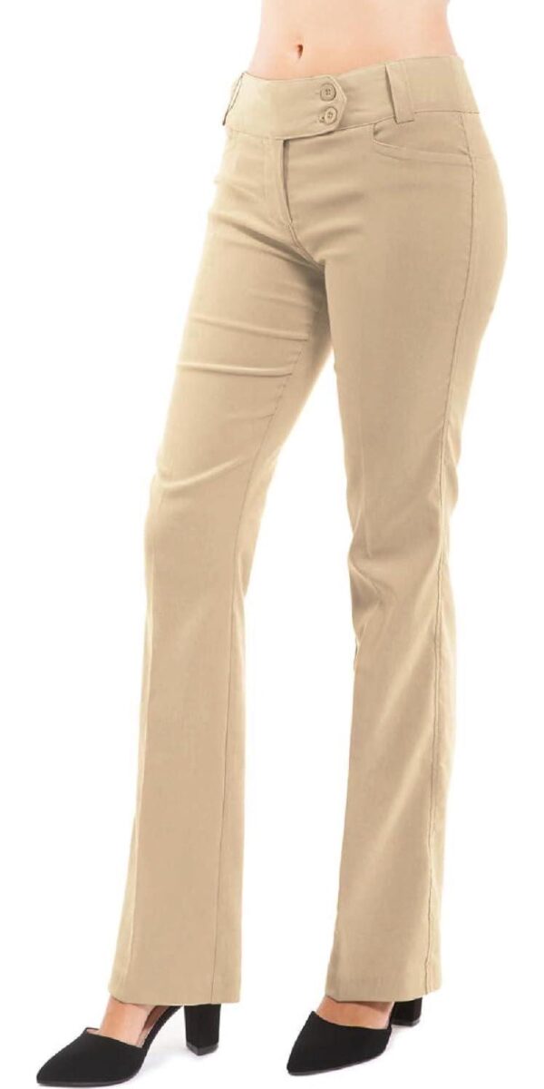 Design by Olivia Women's Relaxed Boot-Cut Office Pants Trousers Slacks - Image 3