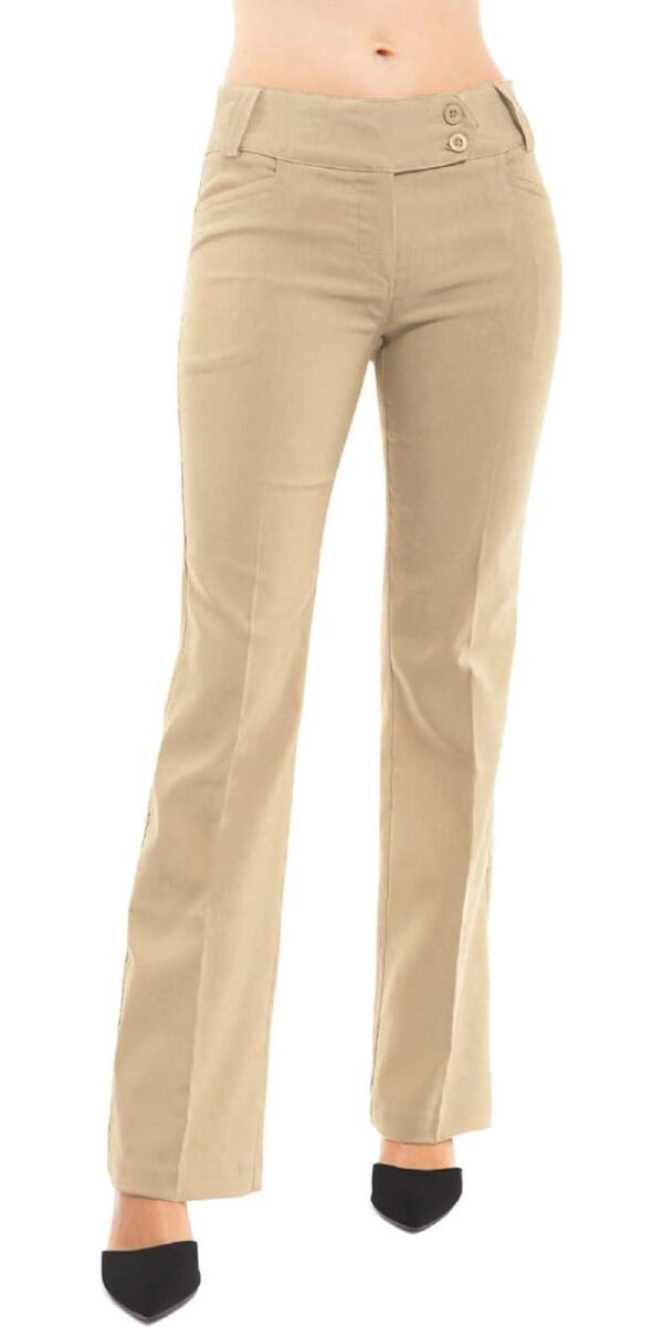Design by Olivia Women's Relaxed Boot-Cut Office Pants Trousers Slacks - Image 2