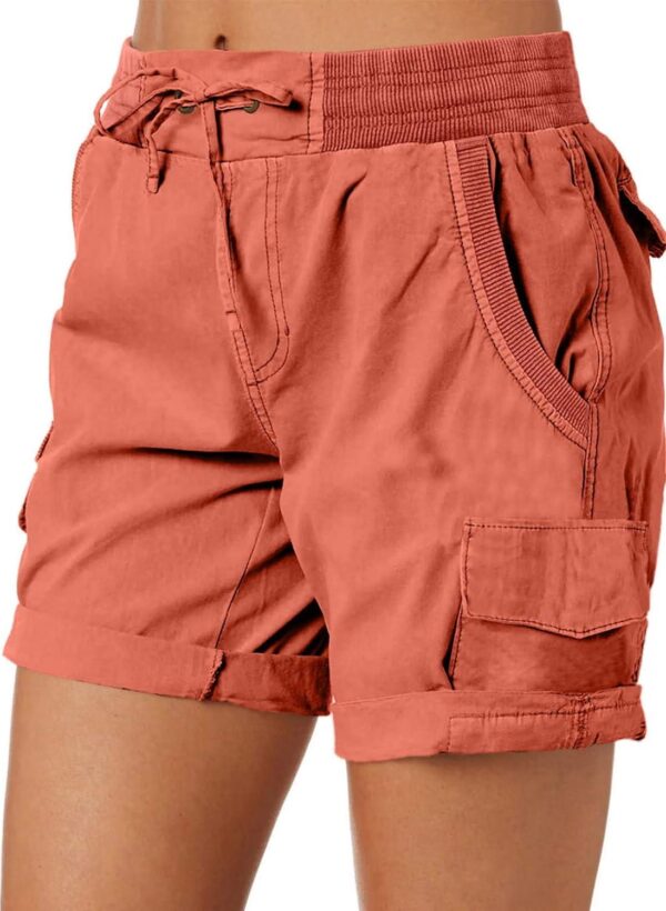 Dokotoo Womens Relaxed Fit High Waist Casual 4 Pocketed 2024 Hiking Outdoor Summer Shorts S-XL - Image 2