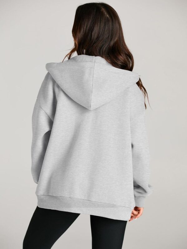 EFAN Women's Drawstring Zip Up Cute Hoodies Fall Jacket Oversized Casual Sweatshirts with Pocket - Image 5