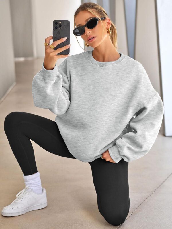 EFAN Womens Oversized Sweatshirts Hoodies Fleece Crew Neck Pullover Sweaters Casual Comfy Fall Fashion Outfits Clothes 2024 - Image 4