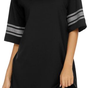 Ekouaer Womens Nightgown Short Sleeve Sleepshirt
