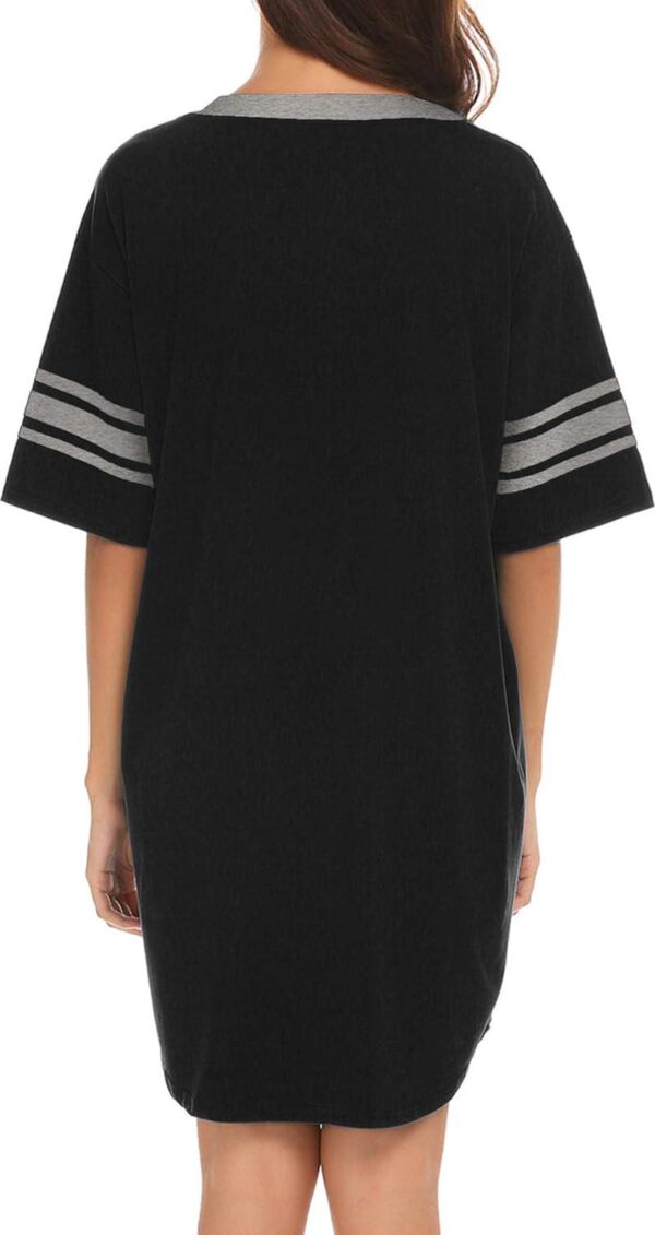 Ekouaer Womens Nightgown Short Sleeve Sleepshirt - Image 4