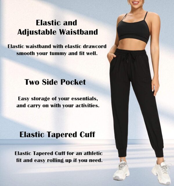 FULLSOFT Sweatpants for Women-Womens Joggers with Pockets Yoga Pants Leggings for Cycling Lounge Workout Running - Image 4
