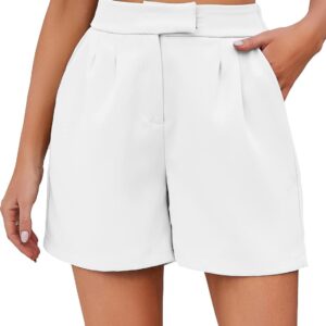 Famulily Womens Summer Cute Shorts Casual Side Pockets High Waist Shorts with Back Elastic Waist