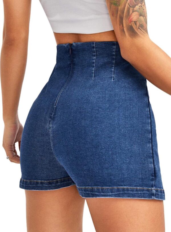 Floerns Women's Casual Split Hem High Waist Denim Skorts Skirt Shorts - Image 2