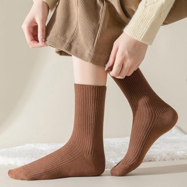 Flydo 6 Pack Crew Socks for Women Cotton Socks Cute Casual Athletic Socks Soft Womens Socks Aesthetic Socks - Image 7