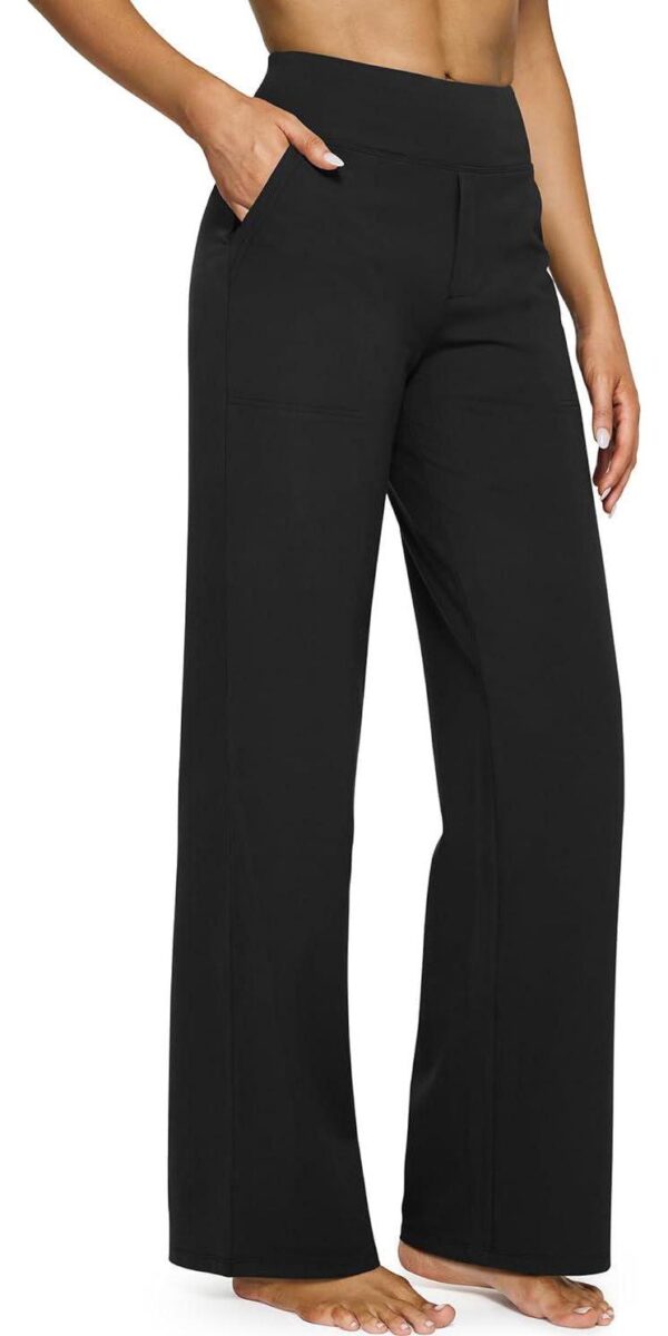 G4Free Yoga Pants Women Wide Leg Pants with Pockets High Waist Stretch Dress Casual Sweatpants Petite/Regular/Tall