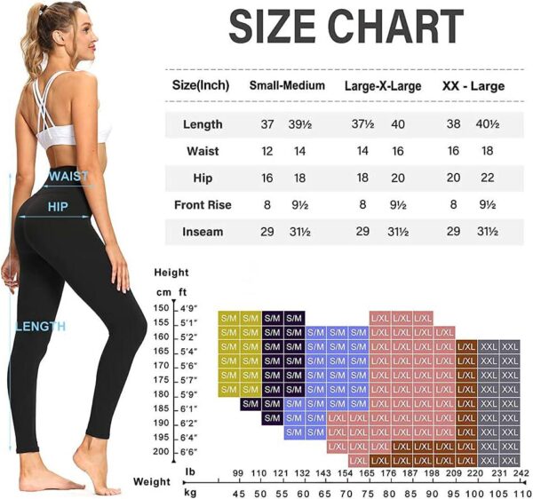 GAYHAY High Waisted Leggings for Women - Soft Opaque Slim Tummy Control Printed Pants for Running Cycling Yoga - Image 5