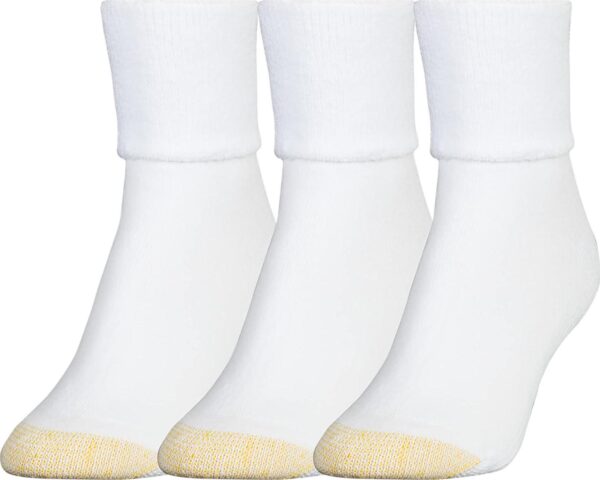 GOLDTOE Women's Ultra Tec Terry Turncuff Socks 3 Pack