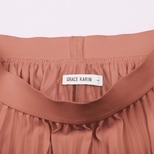 GRACE KARIN Women High Elastic Waist Pleated Chiffon Skirt Midi Swing A-line Skirts - Image 4