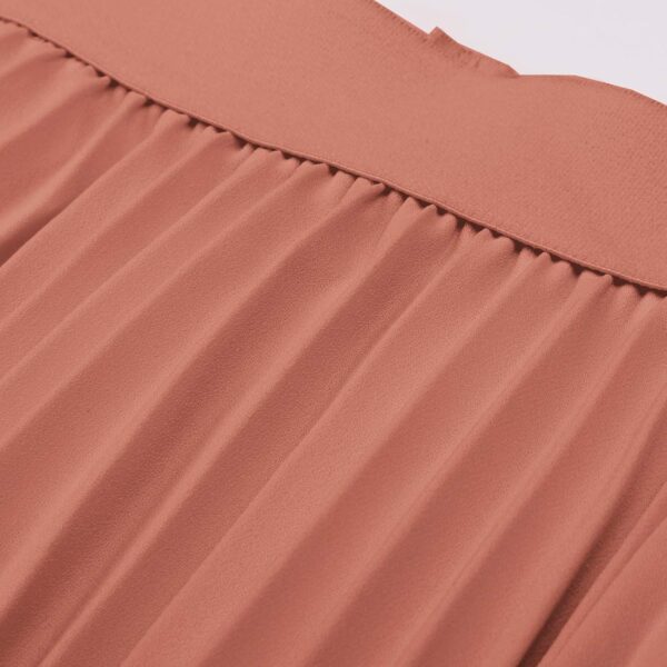 GRACE KARIN Women High Elastic Waist Pleated Chiffon Skirt Midi Swing A-line Skirts - Image 5