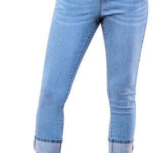 GRAPENT Pull On Jeans for Women High Waisted Skinny Capri Pants Trendy Stretch Denim Cropped Jeans Crop Jeggings Capris