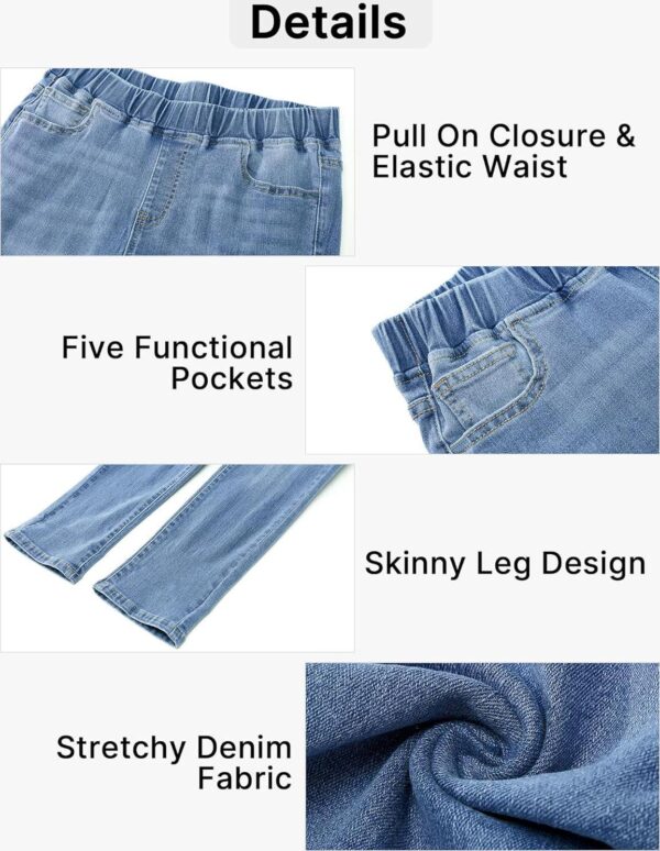 GRAPENT Pull On Jeans for Women High Waisted Skinny Capri Pants Trendy Stretch Denim Cropped Jeans Crop Jeggings Capris - Image 5