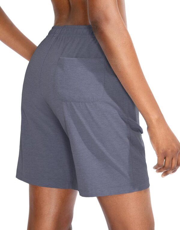 G Gradual Women's Bermuda Shorts Jersey Shorts with Deep Pockets 7  Long Shorts for Women Lounge Walking Athletic - Image 4