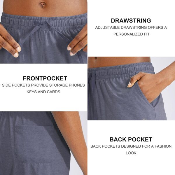 G Gradual Women's Bermuda Shorts Jersey Shorts with Deep Pockets 7  Long Shorts for Women Lounge Walking Athletic - Image 5
