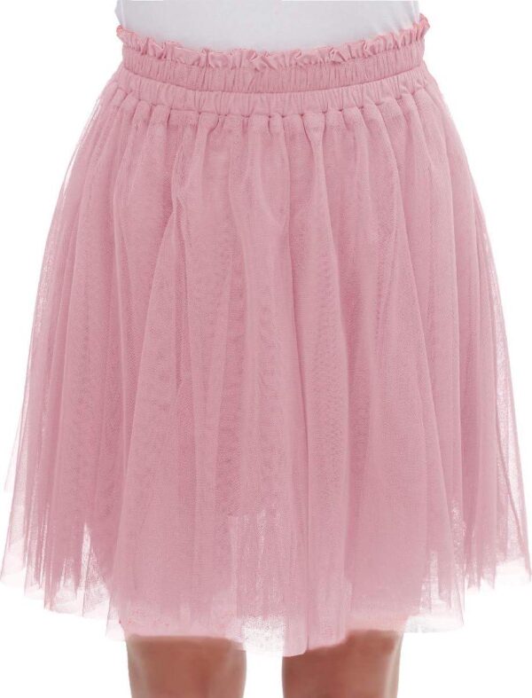 Girstunm Women's Elastic Waist Dancing Dress Princess Mesh Tulle Above Knee Skirts - Image 6