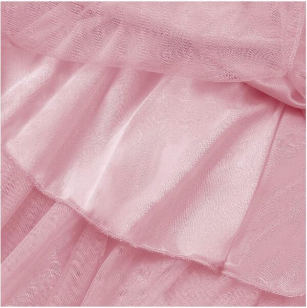 Girstunm Women's Elastic Waist Dancing Dress Princess Mesh Tulle Above Knee Skirts - Image 5