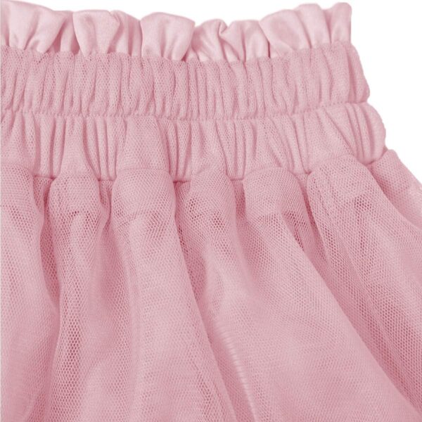 Girstunm Women's Elastic Waist Dancing Dress Princess Mesh Tulle Above Knee Skirts - Image 4