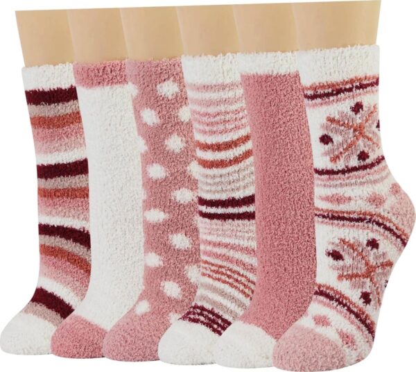 HIALTODAY Fuzzy Socks Womens Cozy Fluffy Socks for Women Soft Winter Warm Socks for Home Christmas Gifts