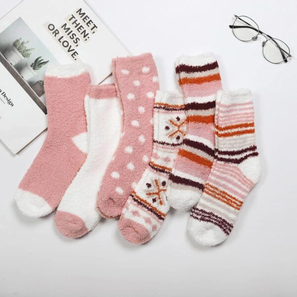 HIALTODAY Fuzzy Socks Womens Cozy Fluffy Socks for Women Soft Winter Warm Socks for Home Christmas Gifts - Image 5