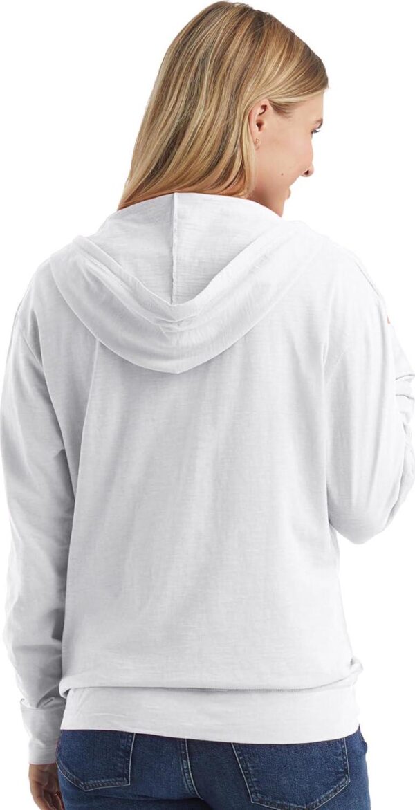 Hanes Women s Slub Knit Full-Zip Hoodie, Textured Cotton Zip-Up T-Shirt Hoodie for Women - Image 2